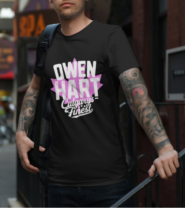 Owen Hart Calgary’s Finest Maple Leaf T-Shirt