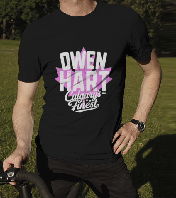 Owen Hart Calgary’s Finest Maple Leaf T-Shirt