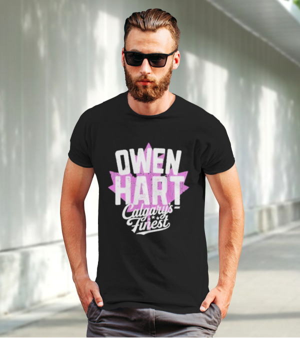 Owen Hart Calgary’s Finest Maple Leaf T-Shirt