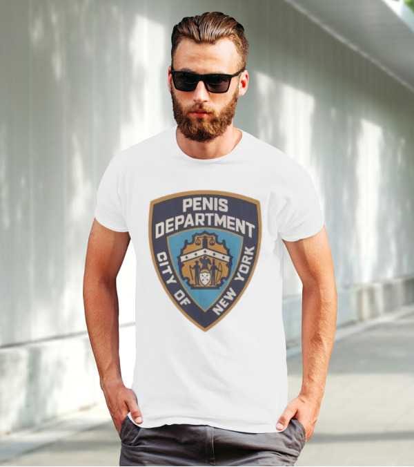 Pen15 Penis Department City Of New York Badge Emblem T-Shirt