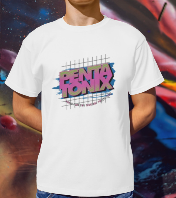 Pentatonix PTX Logo With Grid And Vibrant Colors T-Shirt