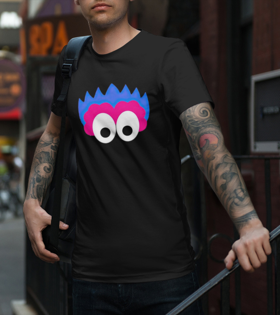 Phan Eyes Blue And Pink Monster Face T-Shirt