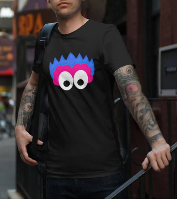 Phan Eyes Blue And Pink Monster Face T-Shirt