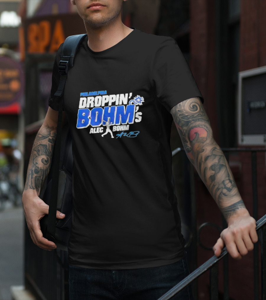 Philadelphia Droppin Bohm’s Alec Bohm Signature Baseball Text T-Shirt