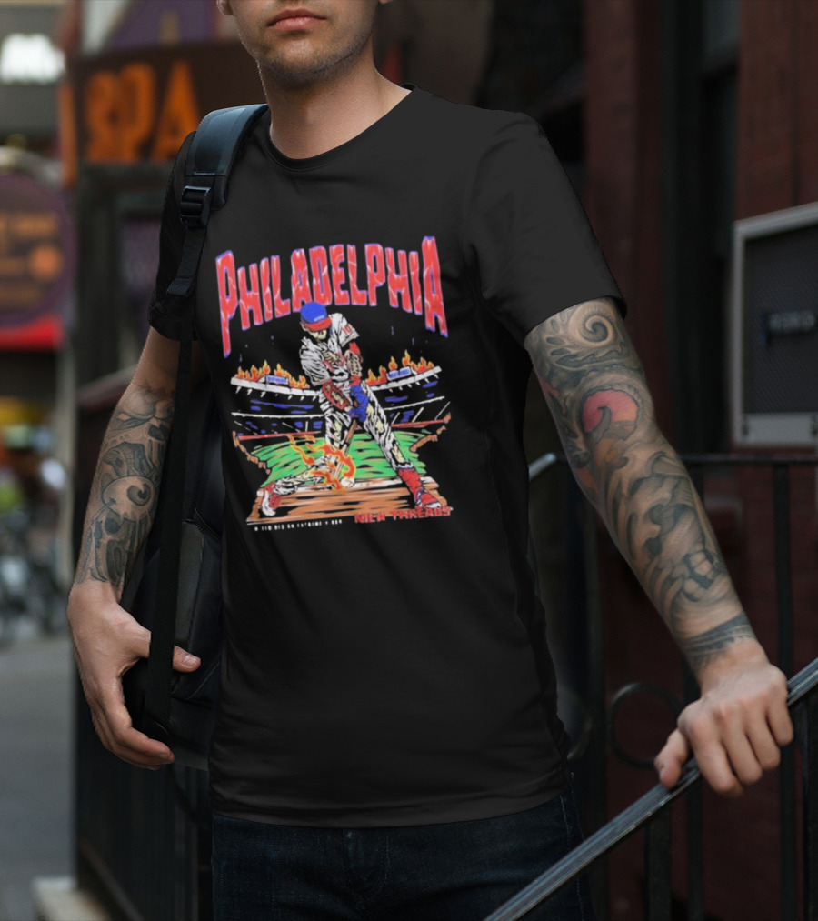 Philadelphia Phillies Baseball Nice Threads Stadium Fire T-Shirt
