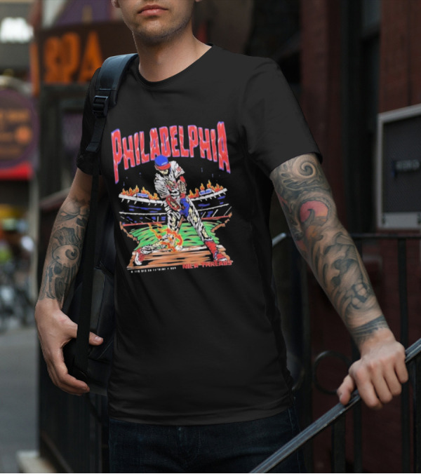 Philadelphia Phillies Baseball Nice Threads Stadium Fire T-Shirt