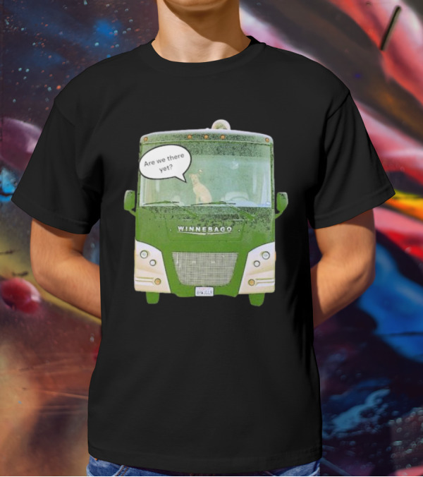 Winnebago Are We There Yet? Dog In Van Scene T-Shirt