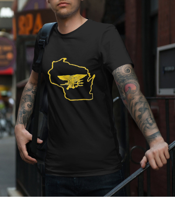 Tobias Myers US Navy SEALs Wisconsin State Emblem T-Shirt
