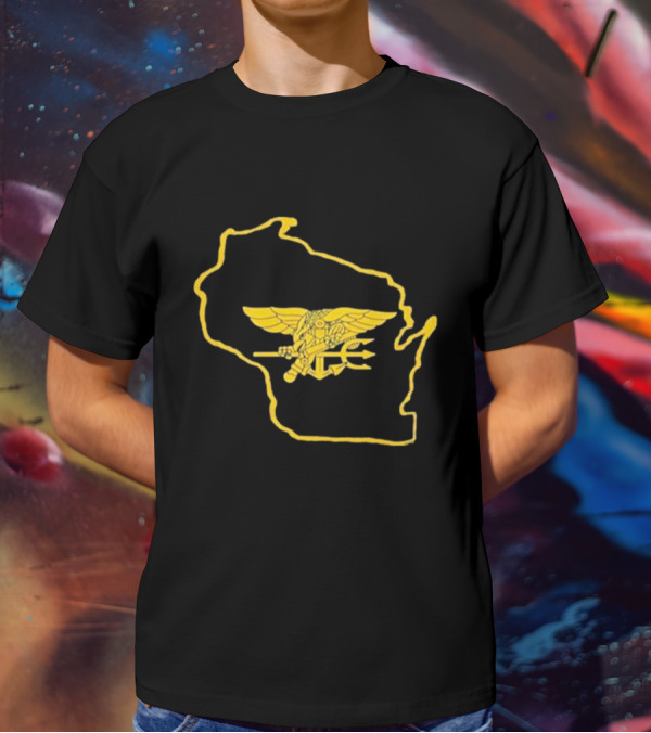 Tobias Myers US Navy SEALs Wisconsin State Emblem T-Shirt