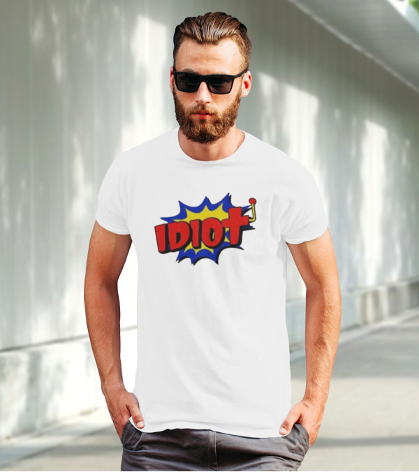 Vegasmatt Idiot Comic Pop Art Style Explosion T-Shirt