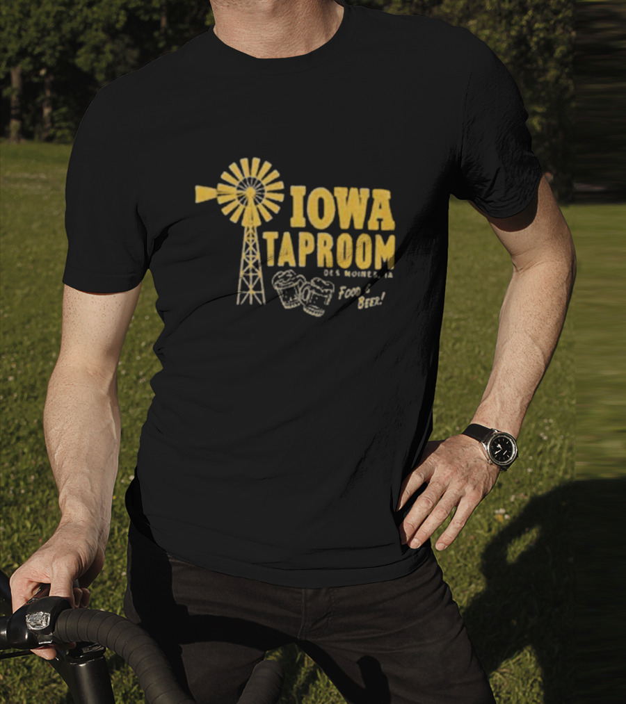 Iowa Taproom Des Moines Windmill Food And Beer T-Shirt