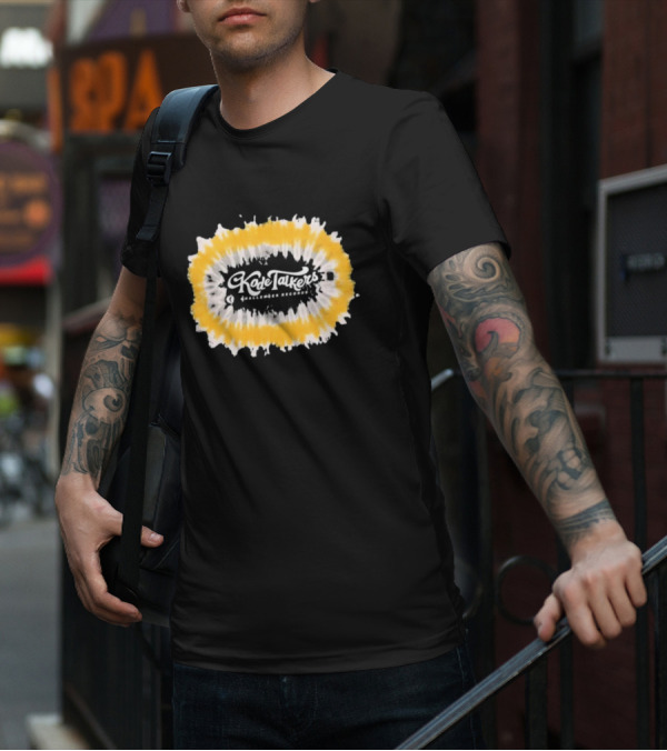 Kade Talkers Challenger Records Yellow And Black Tie-Dye Burst T-Shirt