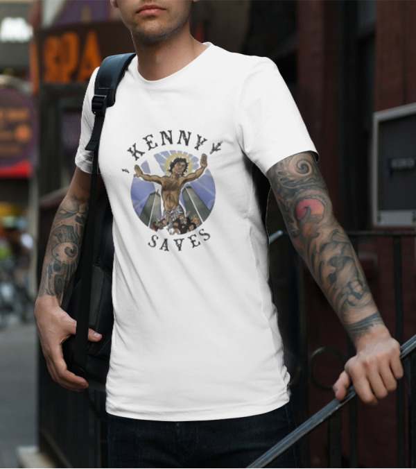 Kenny Saves Cross Icon With Crowd And Towers T-Shirt