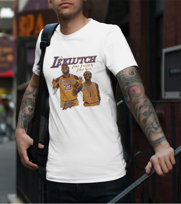 Leklutch Like Father Like Son Court Kings Los Angeles Basketball T-Shirt