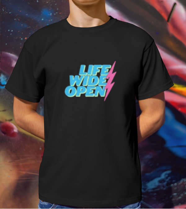 Life Wide Open Retro Lightning Bolt T-Shirt