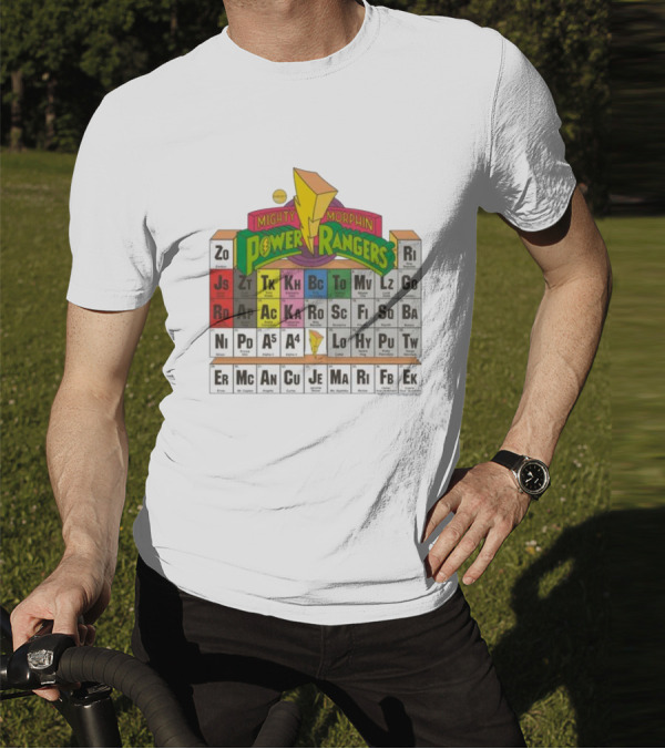 Mighty Morphin Power Rangers Morphing Periodic Table Elements T-Shirt