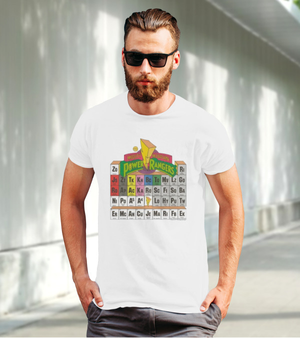 Mighty Morphin Power Rangers Morphing Periodic Table Elements T-Shirt