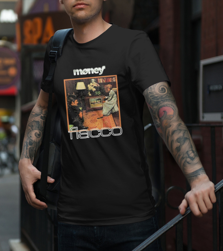 Money Flacco Television Vintage Living Room Scene T-Shirt
