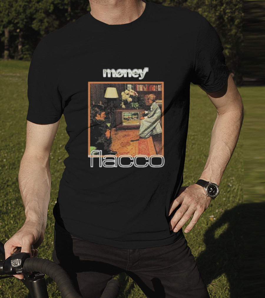 Money Flacco Television Vintage Living Room Scene T-Shirt