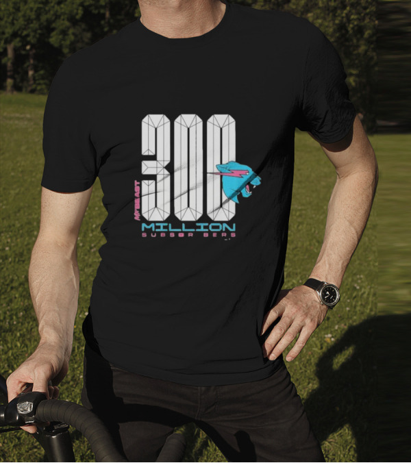 MrBeast 300 Million Subscribers Blue Panther T-Shirt