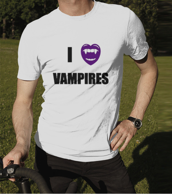 Olivia Rodrigo I Heart Purple Fanged Vampires T-Shirt