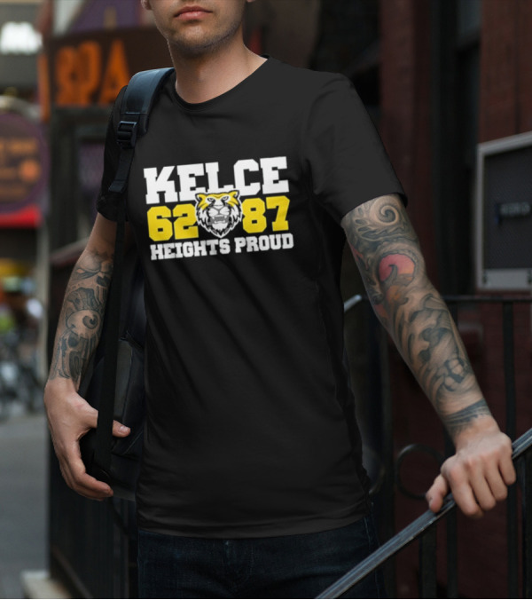 Kelce 62 87 Heights Proud Tiger Face T-Shirt