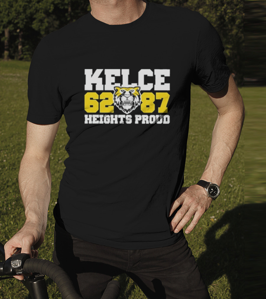 Kelce 62 87 Heights Proud Tiger Face T-Shirt
