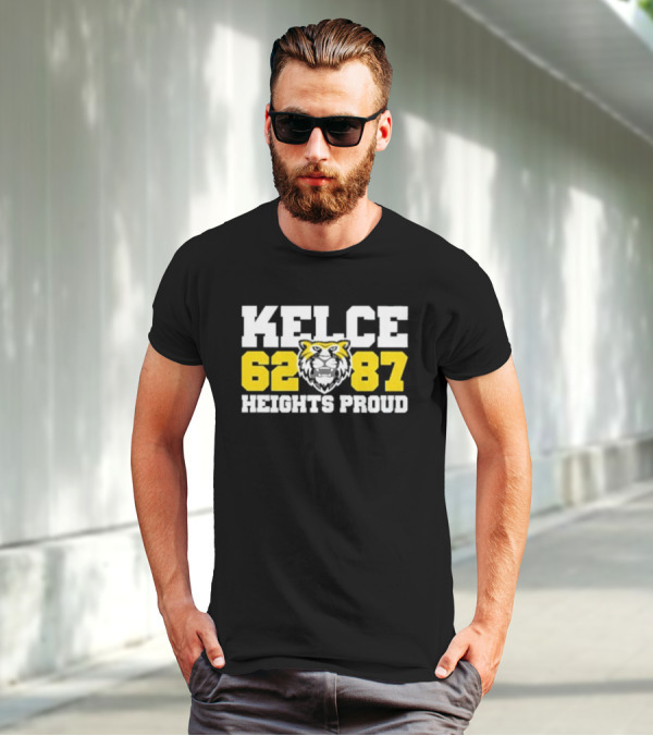 Kelce 62 87 Heights Proud Tiger Face T-Shirt