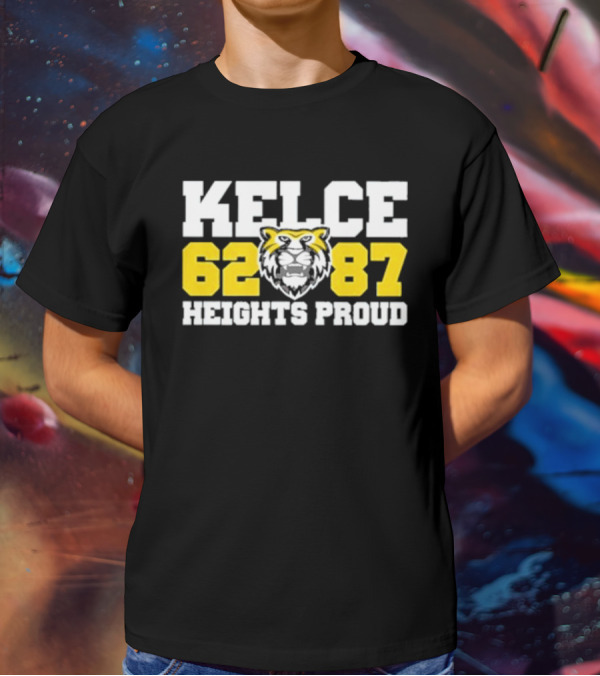 Kelce 62 87 Heights Proud Tiger Face T-Shirt