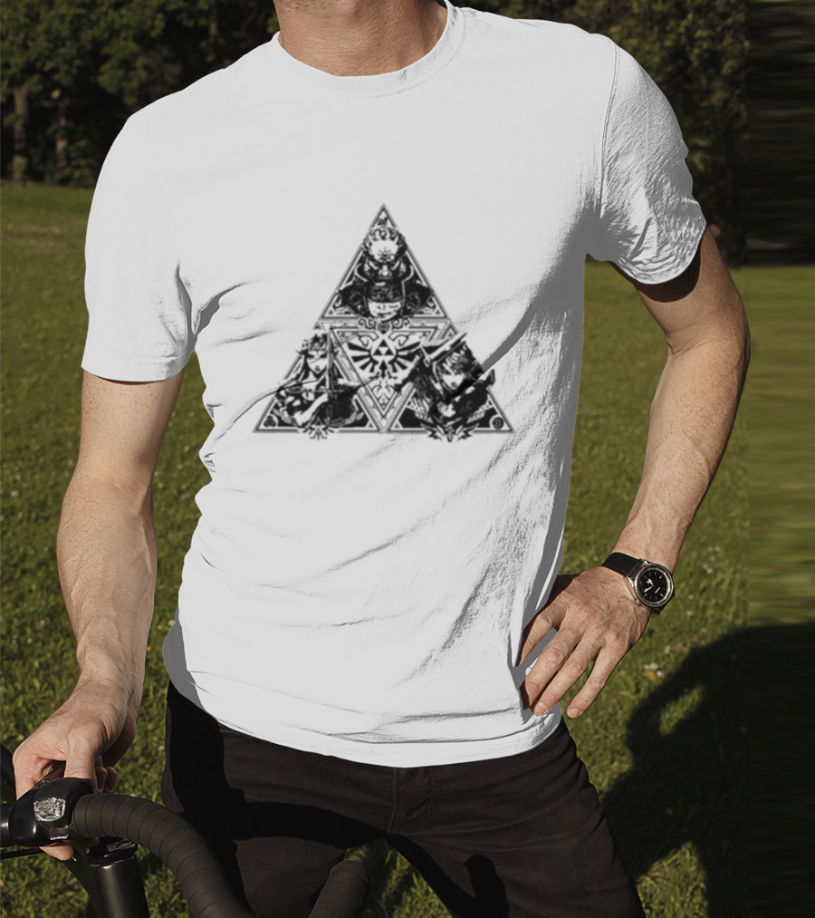 Tokyo Legend Of Zelda Triforce Icon With Characters T-Shirt