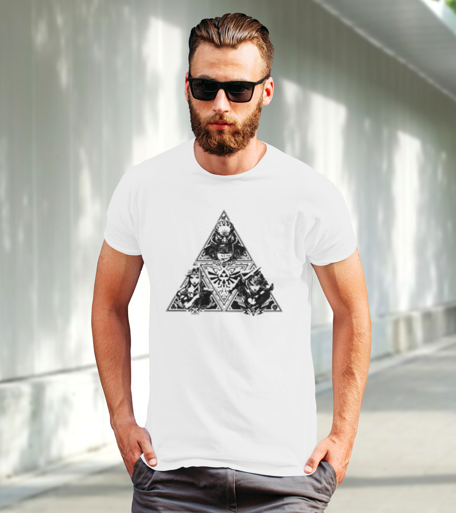 Tokyo Legend Of Zelda Triforce Icon With Characters T-Shirt