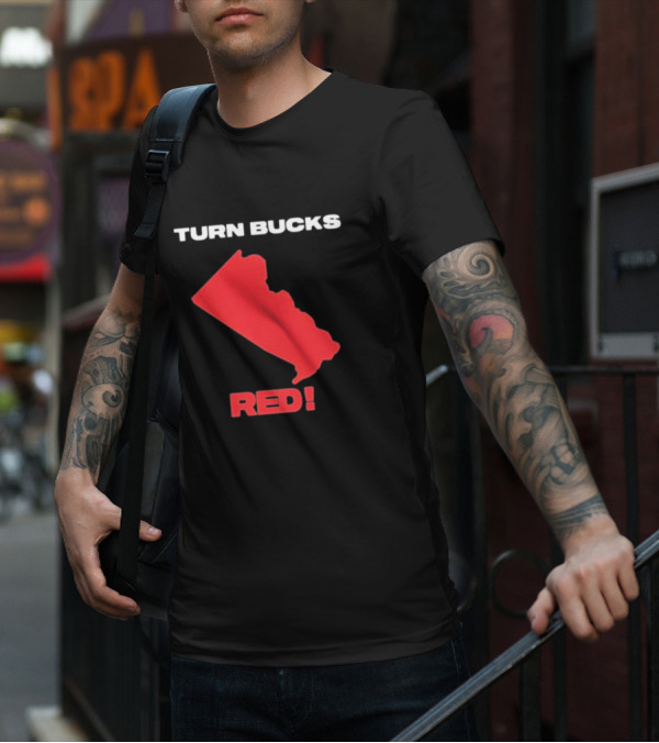 Turn Bucks County Red Map T-Shirt