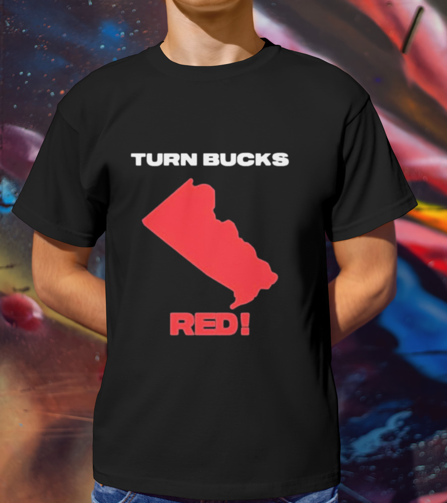 Turn Bucks County Red Map T-Shirt