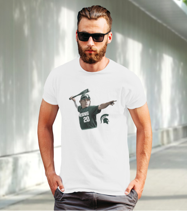 Jayden Terres Michigan State Spartans Baseball Bat Football T-Shirt