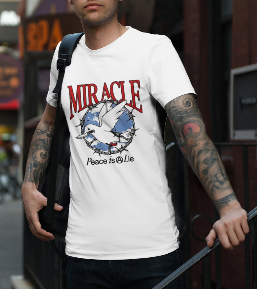 Miracle Mates Peace Is A Lie Barbed Dove T-Shirt