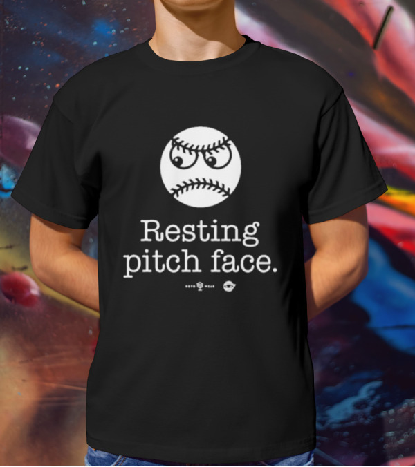 Resting Pitch Face Baseball Emoji Rotowear T-Shirt