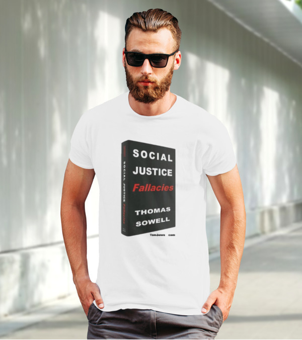 Social Justice Fallacies Thomas Sowell Book Cover T-Shirt
