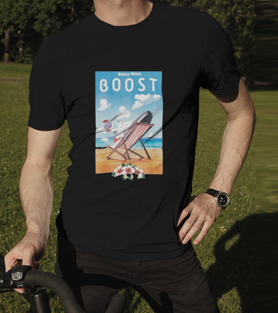 Relax With Boost Ultra Boost Beach Chair Scene T-Shirt