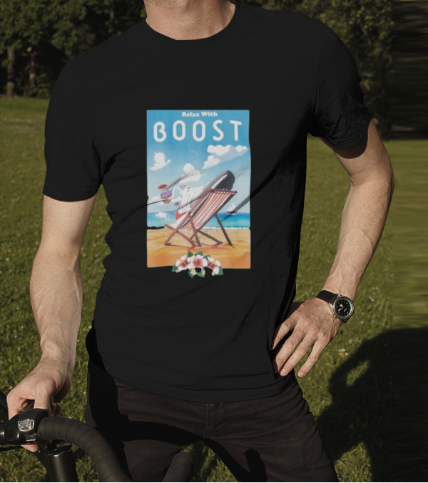 Relax With Boost Ultra Boost Beach Chair Scene T-Shirt