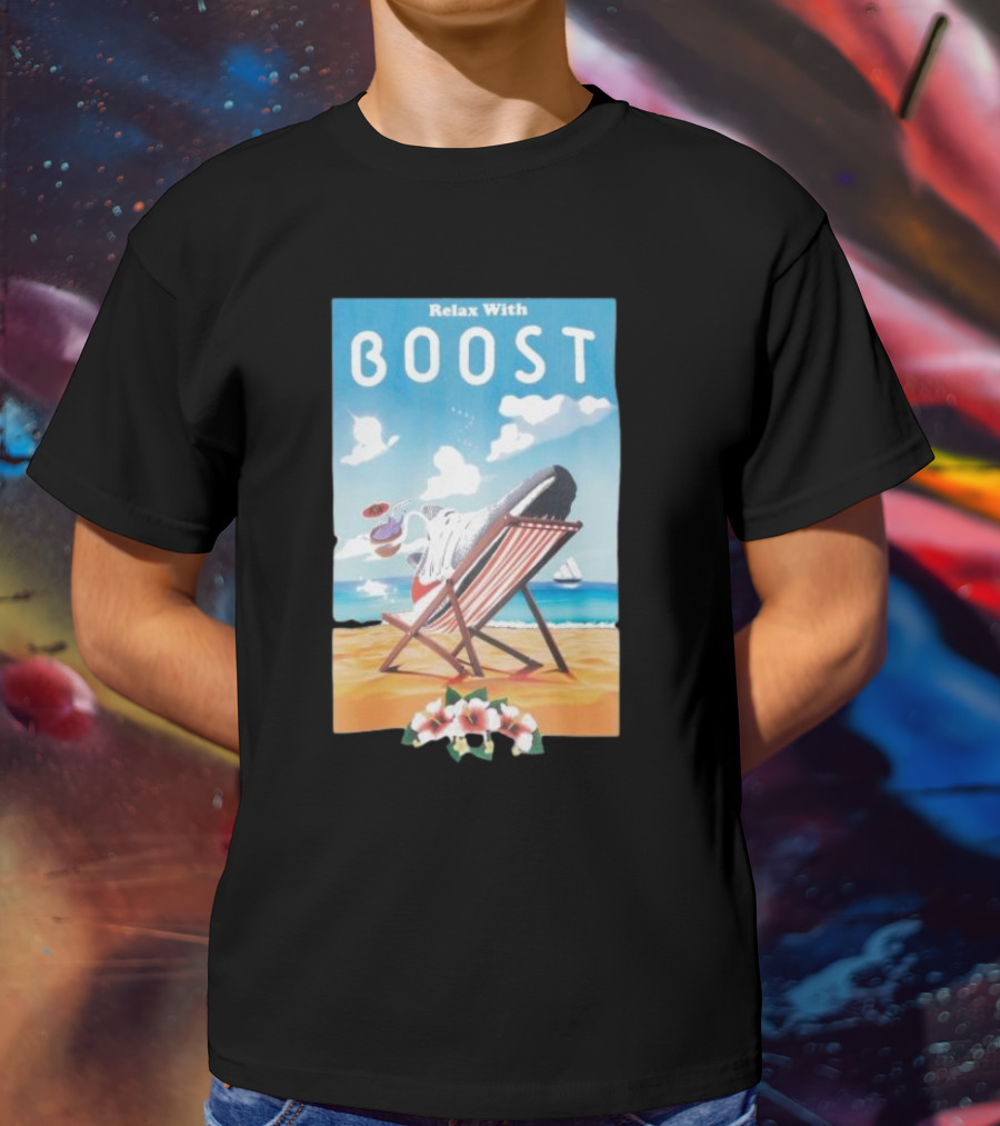 Relax With Boost Ultra Boost Beach Chair Scene T-Shirt