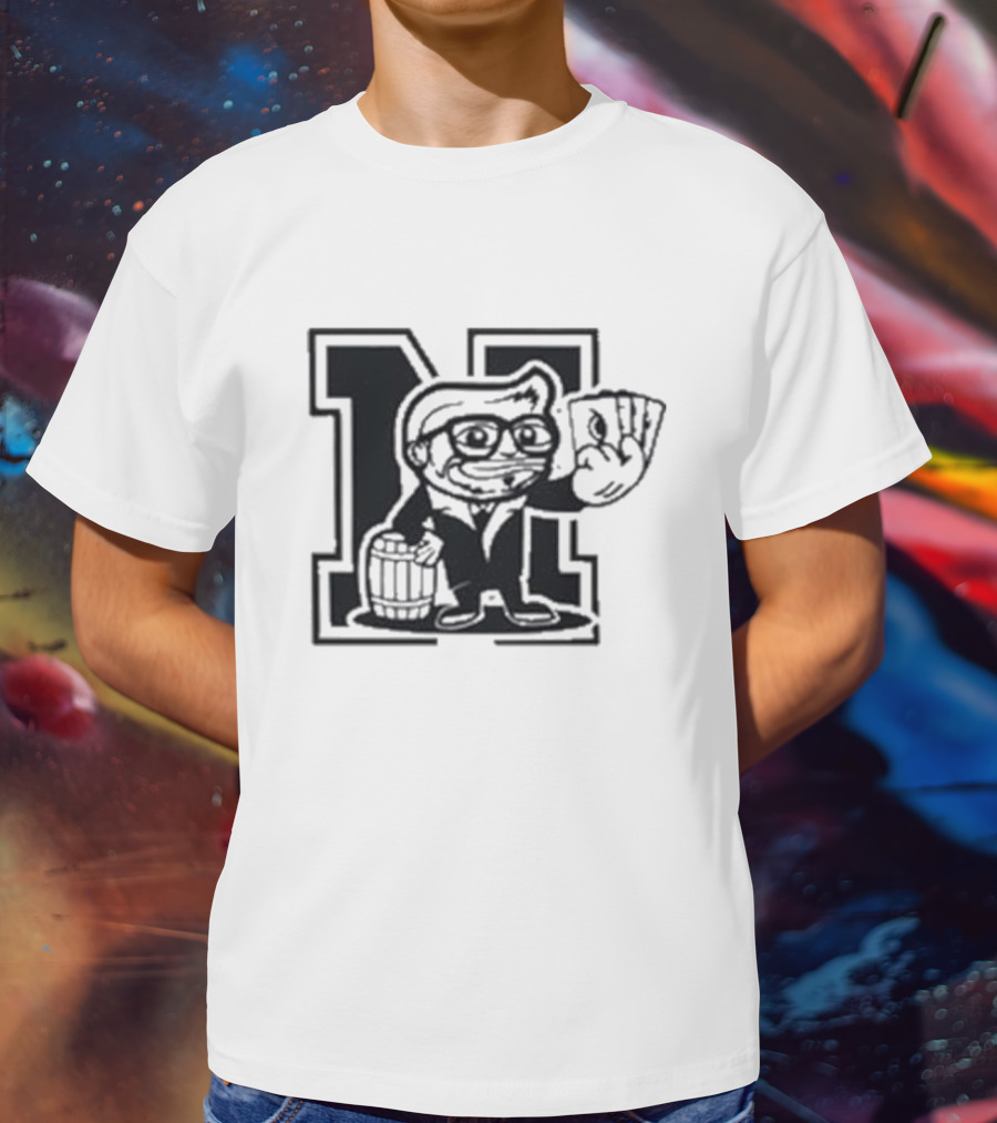 Yasin Dincer Chroma Nisqy Retro Cartoon Character Holding Cards T-Shirt