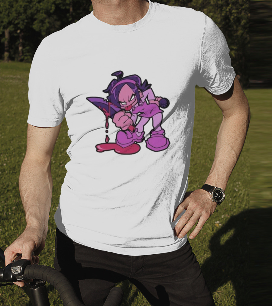 Friday Night Funkin' Nene Holding Microphone And Bloodied Knife T-Shirt