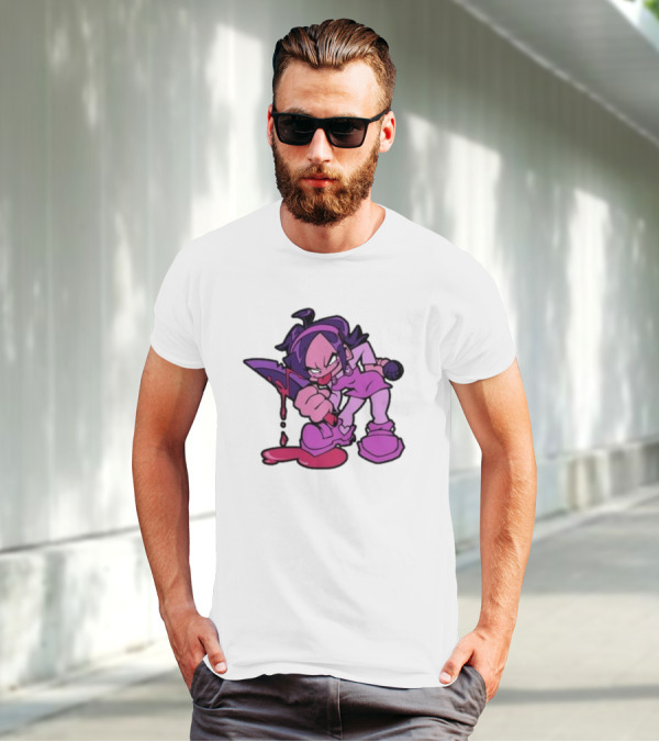 Friday Night Funkin' Nene Holding Microphone And Bloodied Knife T-Shirt