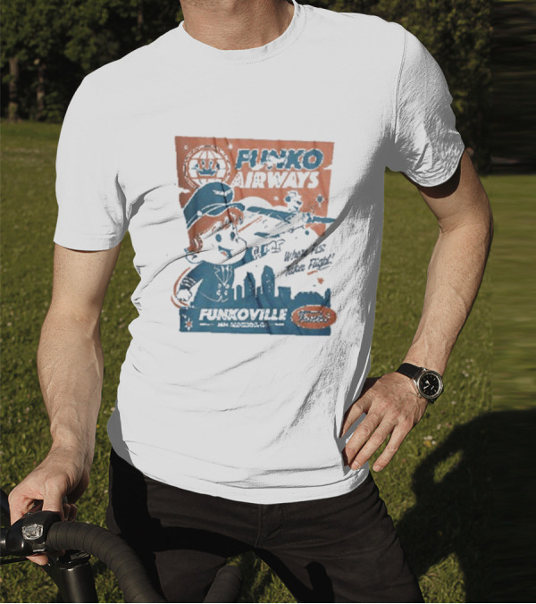 Funko Airways Funkoville We're Fly Take Flight San Diego T-Shirt