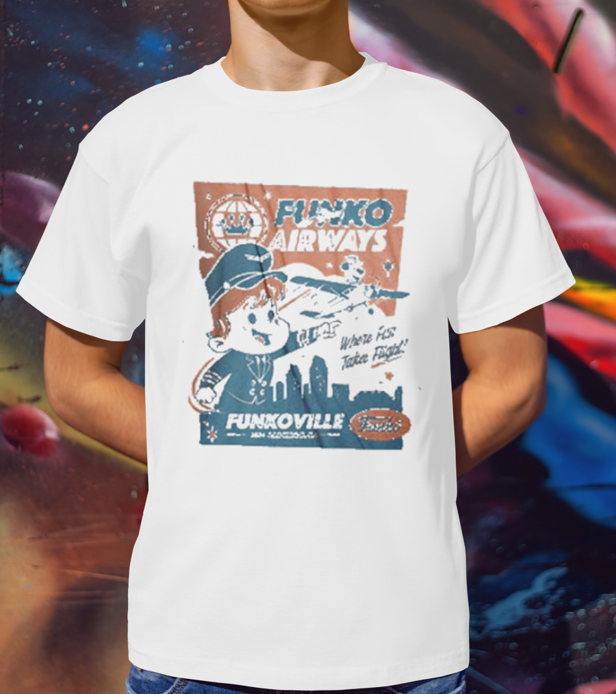 Funko Airways Funkoville We're Fly Take Flight San Diego T-Shirt