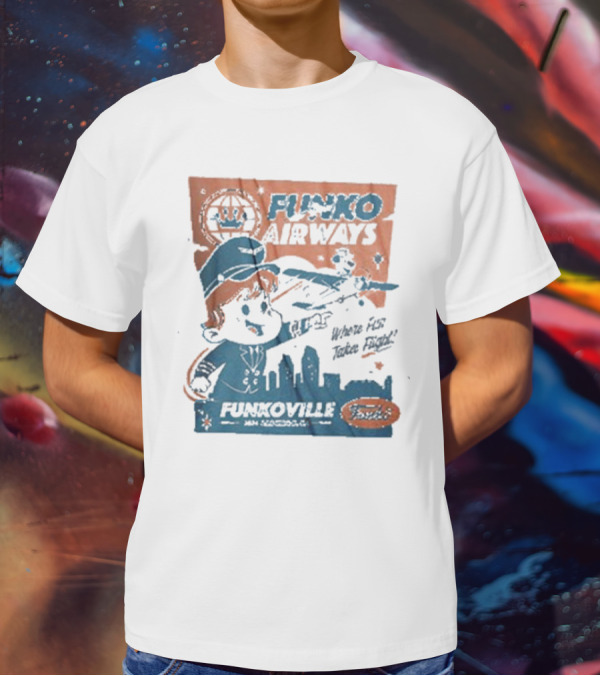 Funko Airways Funkoville We're Fly Take Flight San Diego T-Shirt