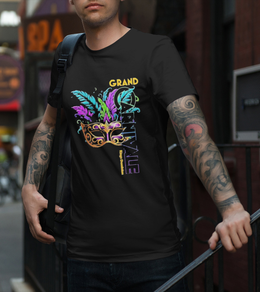 Grand Carnivale Kings Dominion Mask Feather T-Shirt