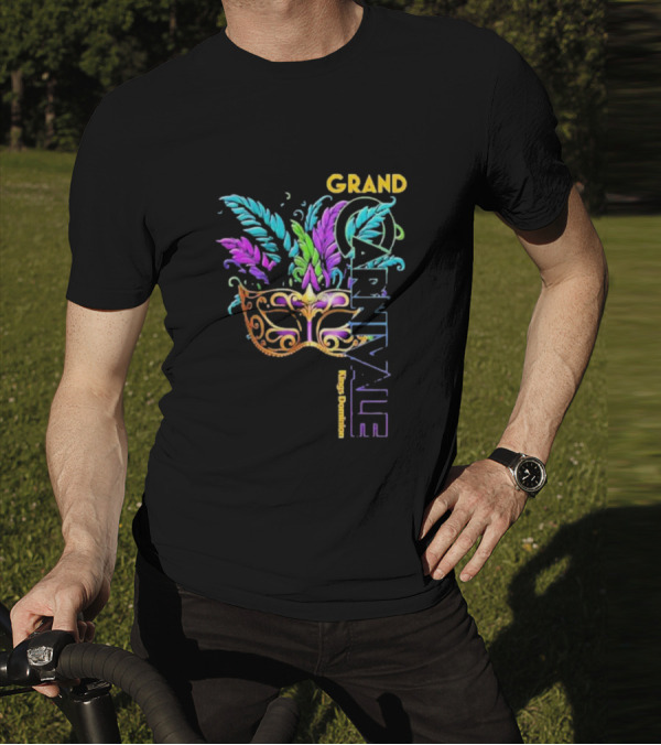 Grand Carnivale Kings Dominion Mask Feather T-Shirt