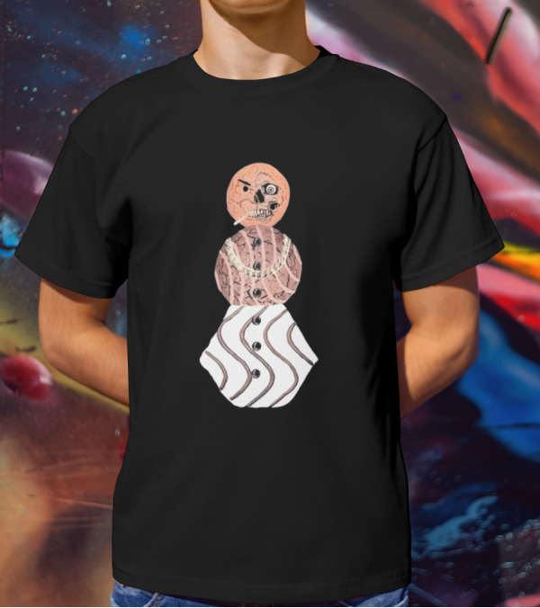 Halloween Snackman Cookie Skeleton Costume T-Shirt