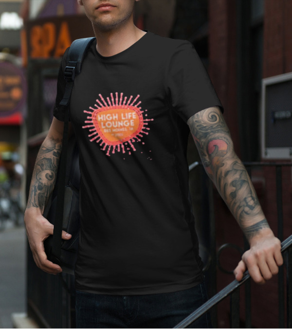 High Life Lounge Des Moines IA 1973 Vintage T-Shirt